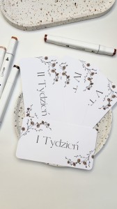 Karty kategorii Kwiaty Tygodnie (5 sztuk)   